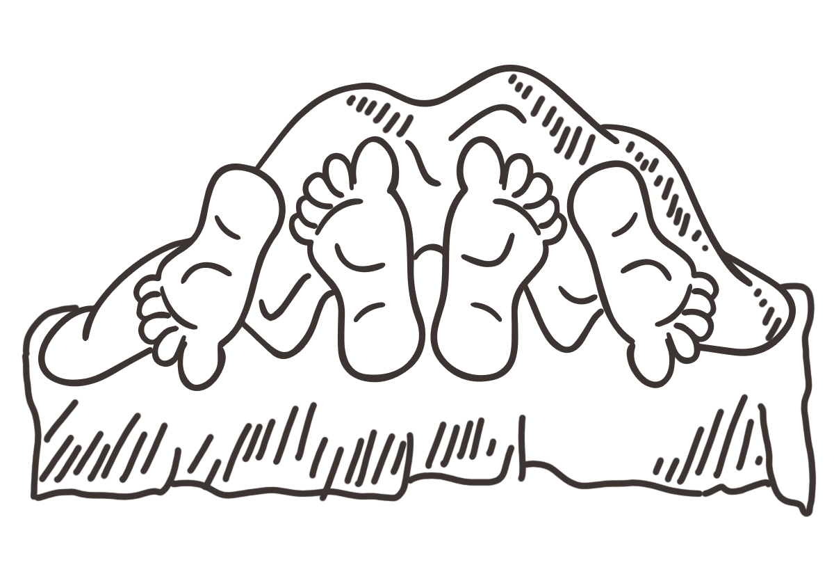 Illustration eines sich nahen Paares